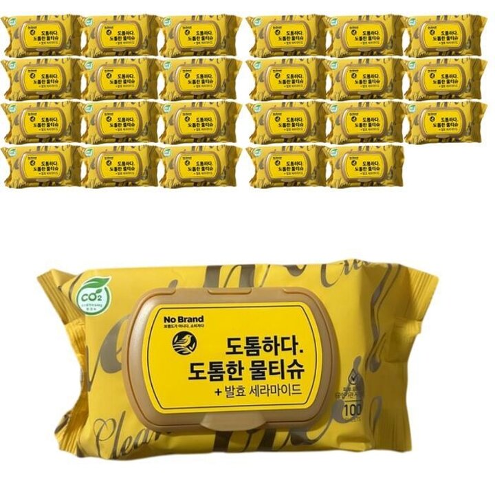 노브랜드도톰한물티슈100매24개