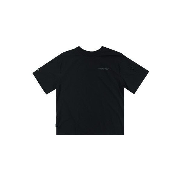 디스커버리 공용 경량 고프코어 우븐 반팔티 DXTR76043-BKS