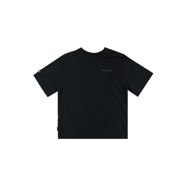 디스커버리 공용 경량 고프코어 우븐 반팔티 DXTR76043-BKS