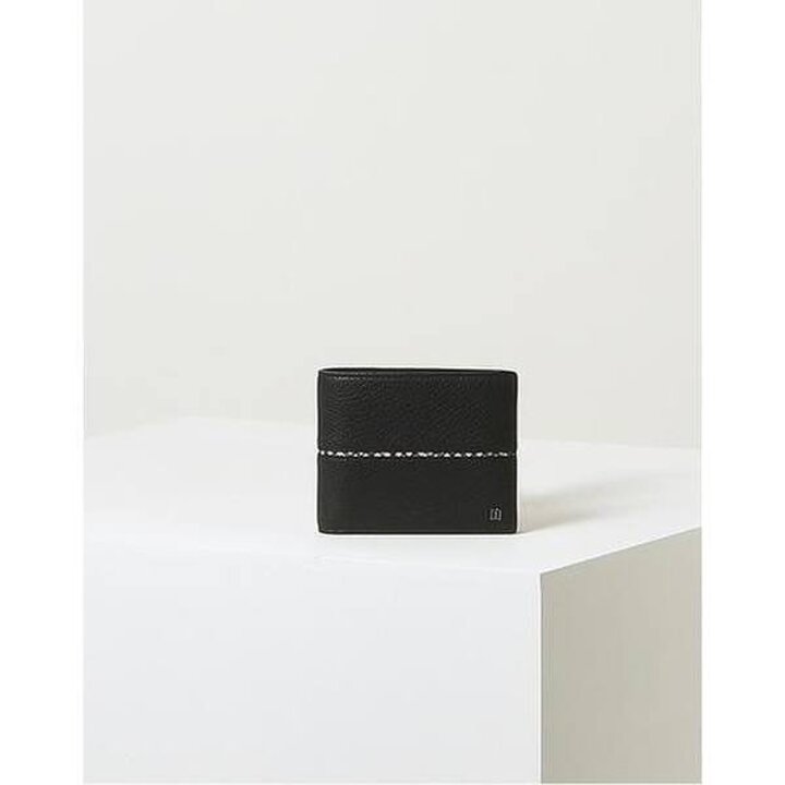 (신세계센텀점)DBWA5F600BK [25FW][반지갑][알렉산더 클래식] 블랙 유럽 수입가죽 체크 라인 포인트