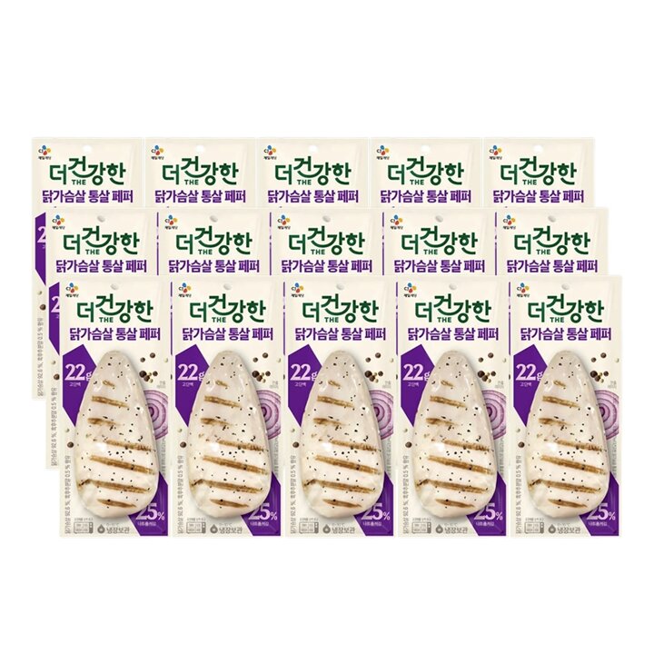 CJ 더건강한 닭가슴살 통살 페퍼 100g x15개