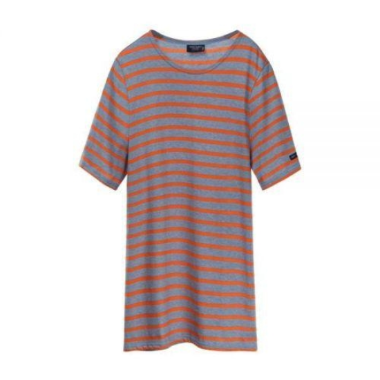 24SS 세인트제임스 반팔 티셔츠 9863 9 Free DENIM ORANGE FLUO