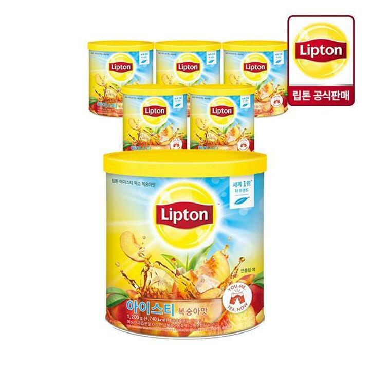 립톤 아이스티 복숭아맛 1.2kg x 6개
