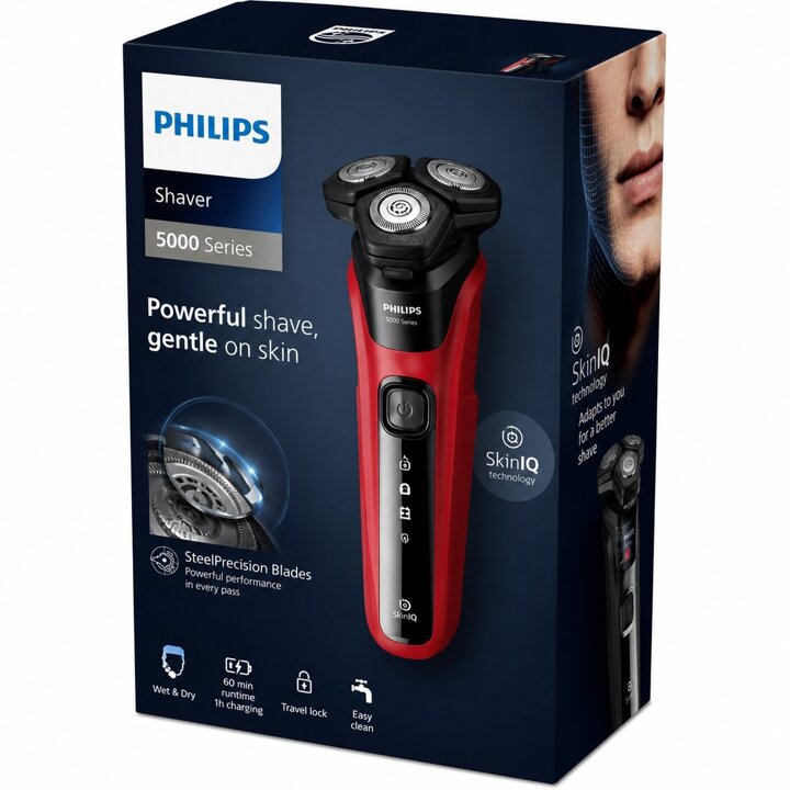 필립스 전기면도기 SkinIQ 5000시리즈 S5583/파이어레드