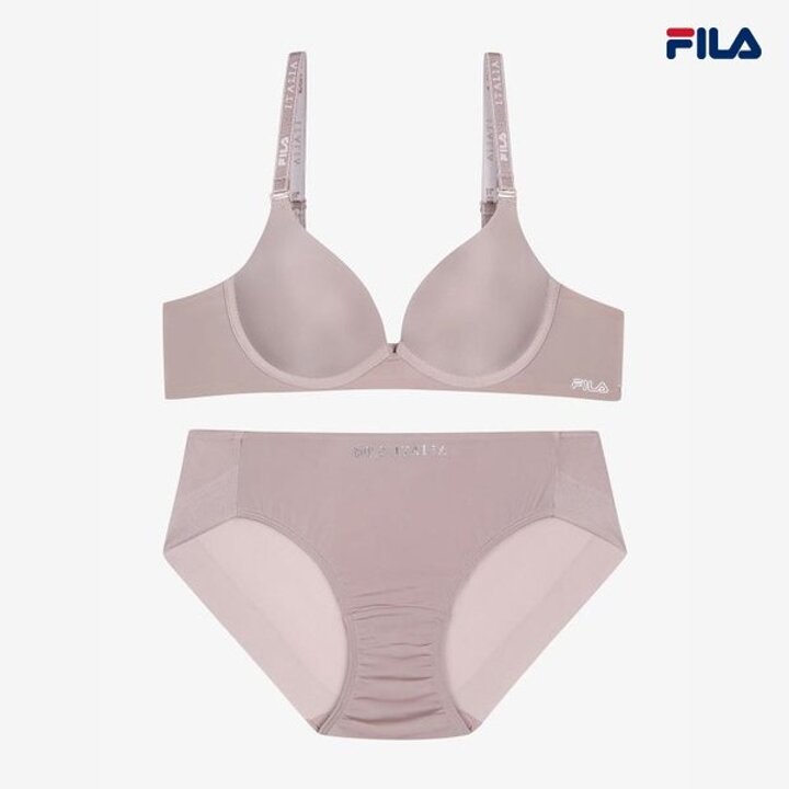 [휠라 언더웨어] 에센셜 프리미엄 브라 브라운 핑크 세트 (FI4BAF2640FBRP 2SKU)