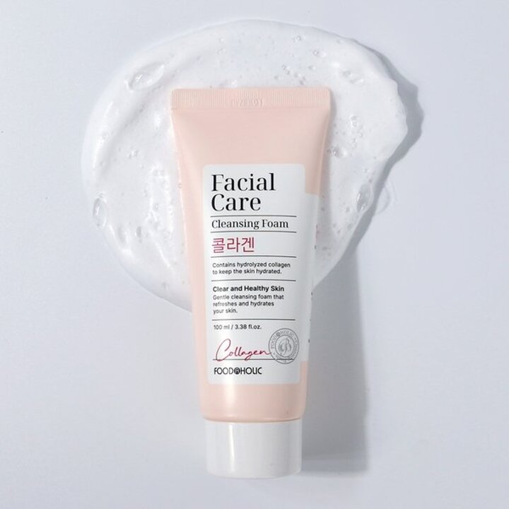 푸드어홀릭 페이셜 케어 클렌징폼 콜라겐 100ml /약알칼리성 모공탄력 클렌저