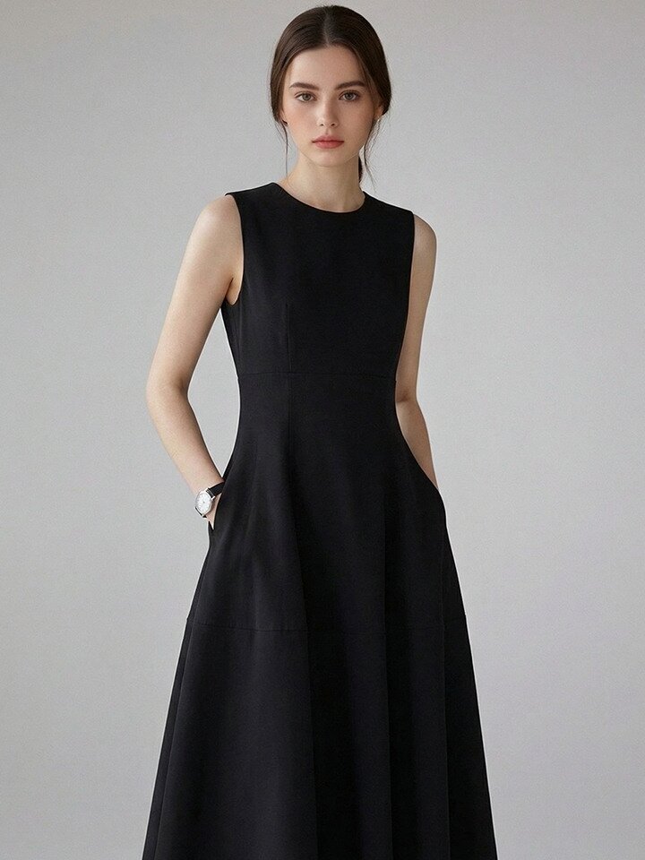심플 라운드 미디엄 원피스