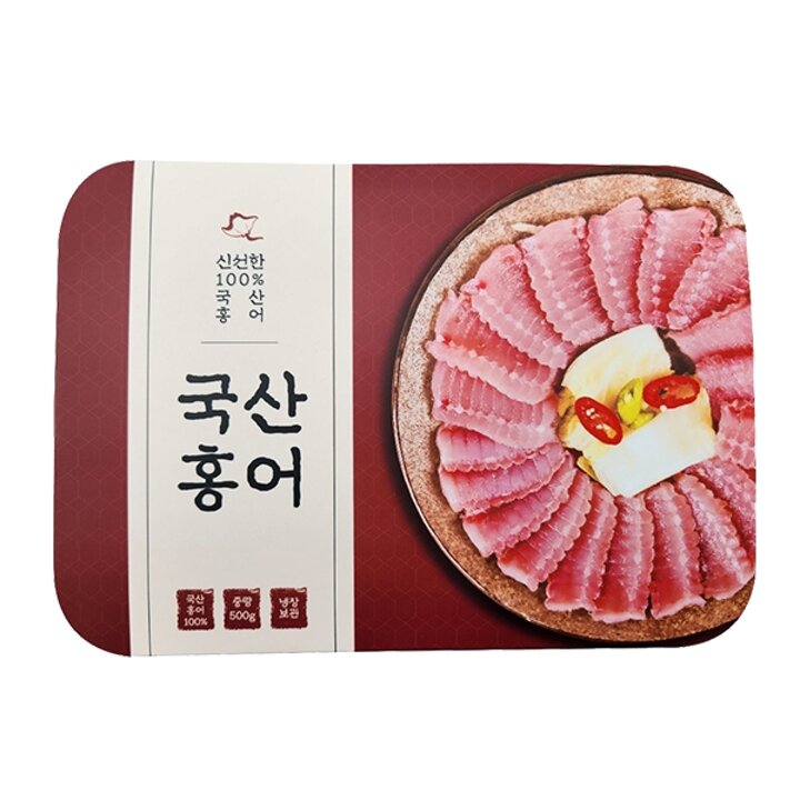 (G)[백년수산] 국산 홍어 500g x 1팩 + [증정] 용기초장 1개