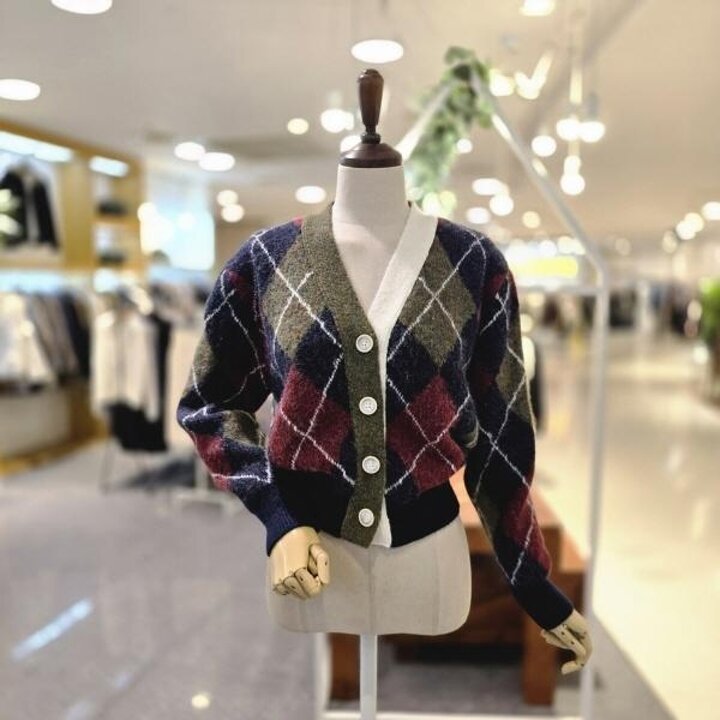 멜로디가든 M25WAC122 투배색아가일 가디건