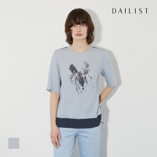 [데일리스트] 밑단 스트링 반팔 티셔츠_MDBAS4M4171