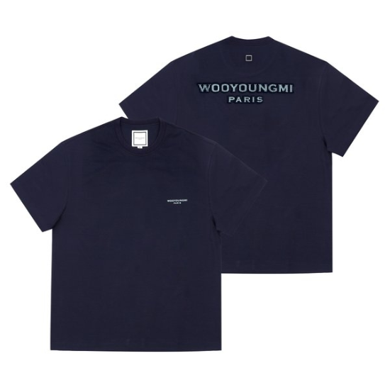 우영미 W261TS09 704N 터프트 자수 백 로고 남성 반팔티