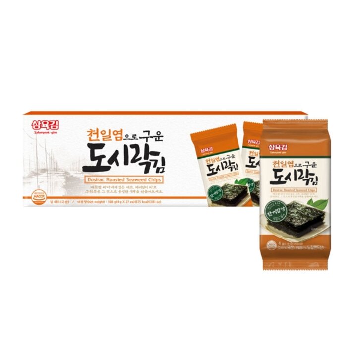 삼육수산 삼육김 쌈싸먹는 김 별미 곱창김 (7.2g(4절10매)*20봉)