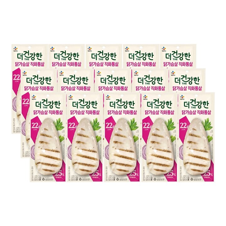 CJ 더건강한 닭가슴살 직화 통살구이 100g x15개