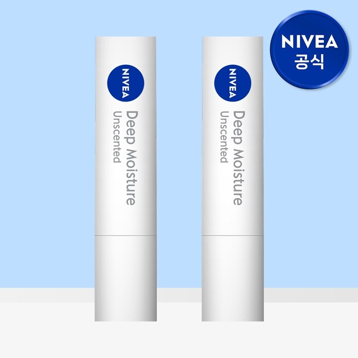 니베아 립케어 딥 모이스처 언센티드 2.2g 2개