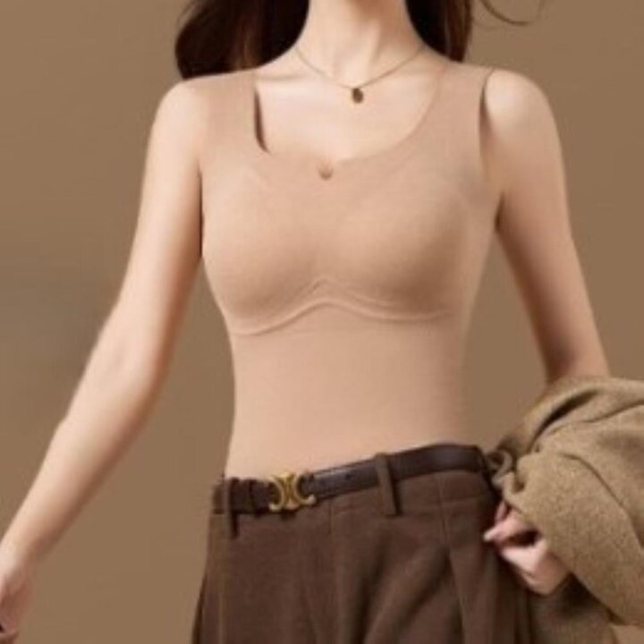 [옷자락] 여성 브이넥 슬릿 포인트 나시 원피스 브라탑