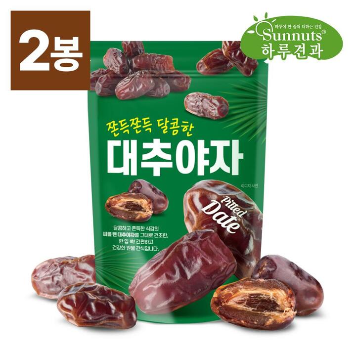 [하루견과] 과육 본연의 달콤함 씨없는 대추야자 200gx2봉