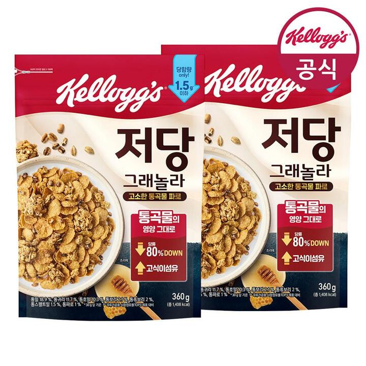 [켈로그] 시리얼 저당 그래놀라 360g x 2개