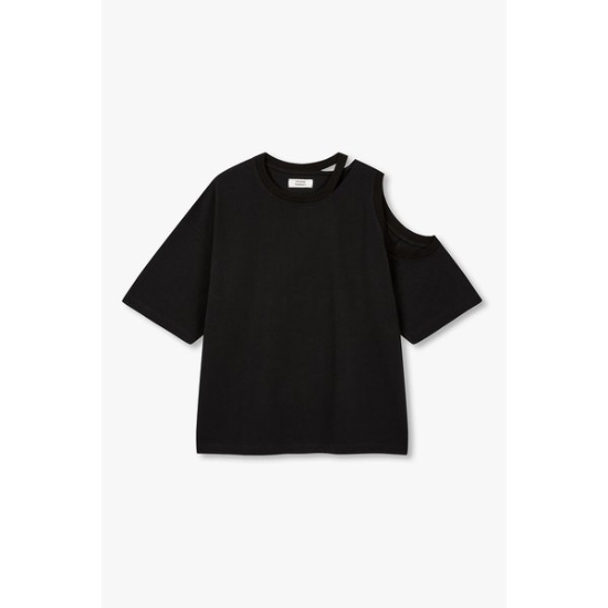 (신세계강남점)트임 디테일 오버핏 반팔 티셔츠( 9106222215AR)
