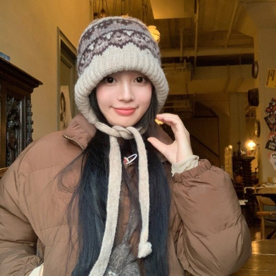 노르딕 투웨이 니트 보닛햇 베이지