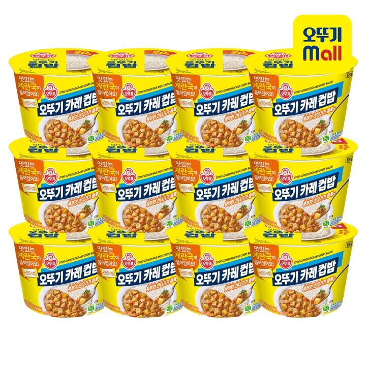 [오뚜기] [1BOX] 컵밥 오뚜기카레 (즉석국) 325g 12개