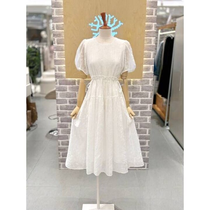 (신세계하남점)프린트 화이트 원피스 (LC31F6OP516X)