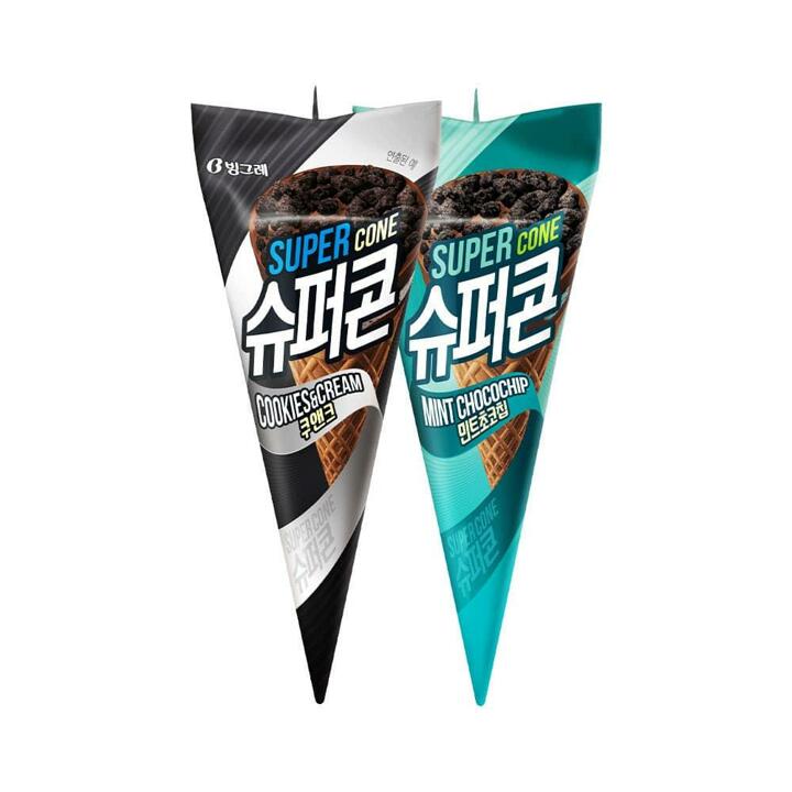 빙그레 슈퍼콘 아이스크림 12개 (민트초코/쿠앤크)