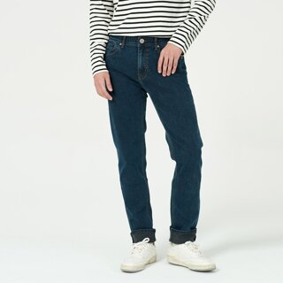 남성) 오비안밴드 디테일 바이오스톤 틴워싱 일자 기모 타이트_AN4DIH801-DB