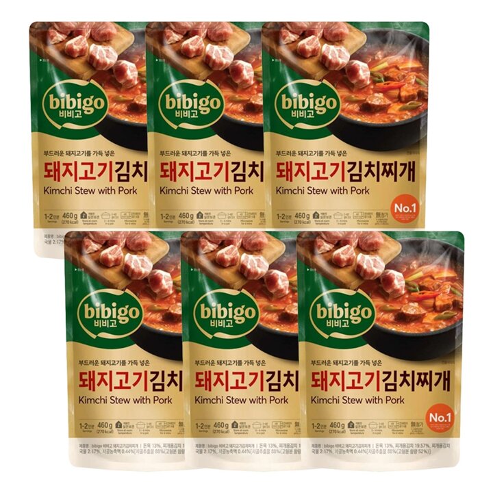 CJ 비비고 돼지고기김치찌개 460g X 6개
