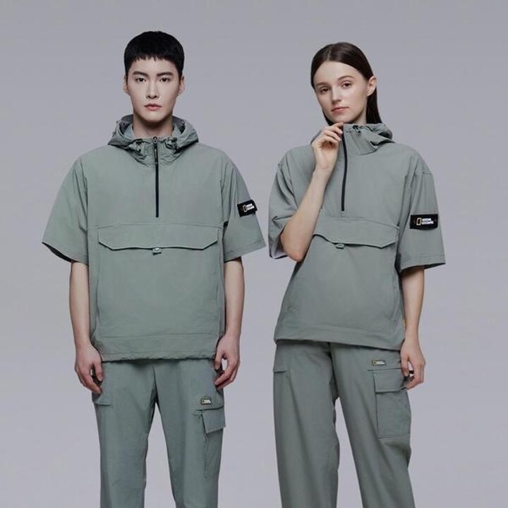 (신세계본점)N242UFT141 아델리 경량 우븐 스트레치 반팔 아노락 6종택1