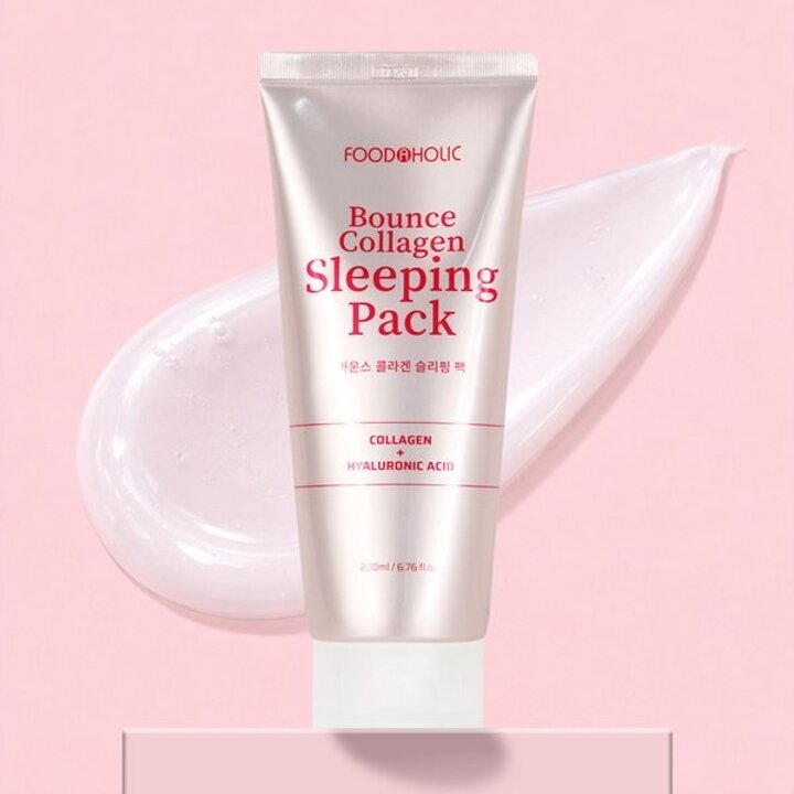 (1+1)푸드어홀릭 바운스 콜라겐 슬리핑 팩 200ml /수분크림 수면팩 물광