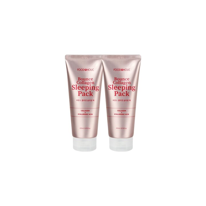 (1+1)푸드어홀릭 바운스 콜라겐 슬리핑 팩 200ml /수분크림 수면팩 물광