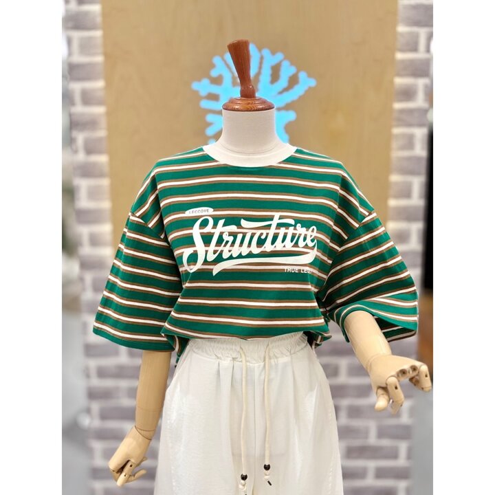 (신세계김해점)스트라이프 반팔 티셔츠 (LC41F6ST011X)