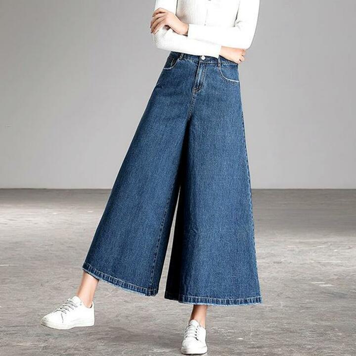 [헬리꽁땡]데님맥시A라인스커트팬츠