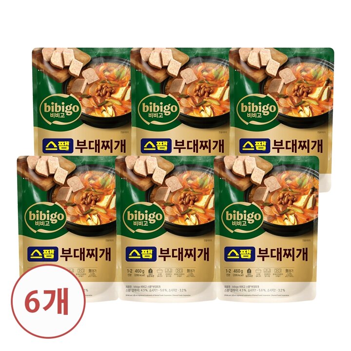 CJ 비비고 스팸부대찌개 460g X 6개