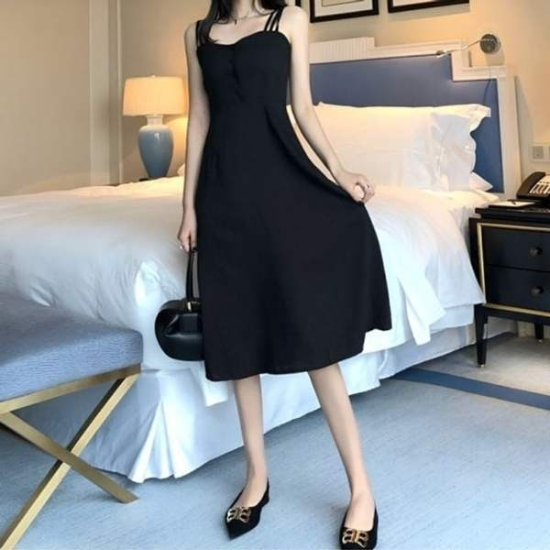 이쁘다요 의류 숄더 여리여리 블랙 끈 원피스 오프 여성 롱 봄옷