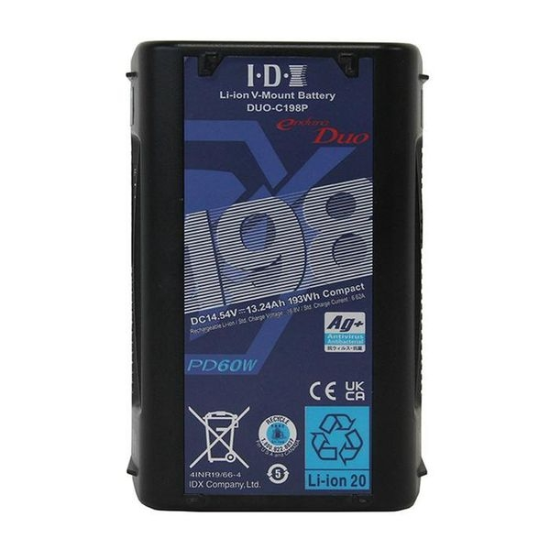 A4027_PG219516 [하프클럽/셀러허브 가전]IDX 영상장비 브이마운트 배터리 193Wh D Tap US..