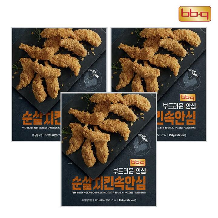 순살 치킨 속안심 250g, 3개