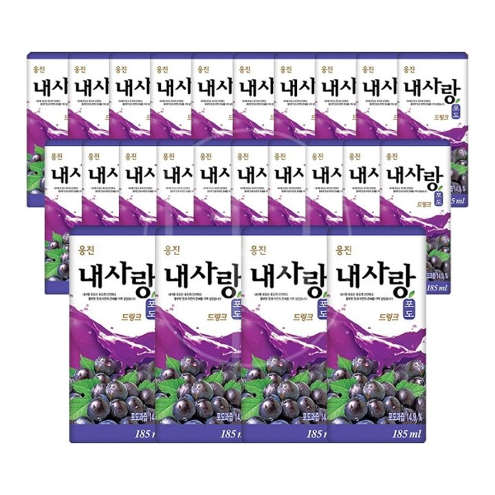 웅진 내사랑 포도 드링크 185ml 24팩