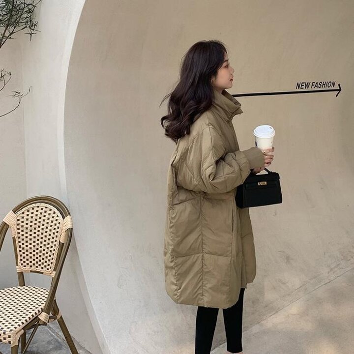 CWAP9225여성스탠딩넥면패딩루즈핏재킷