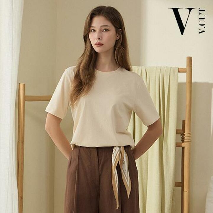 브이컷 코튼100 튜블러 티셔츠 6종(여)