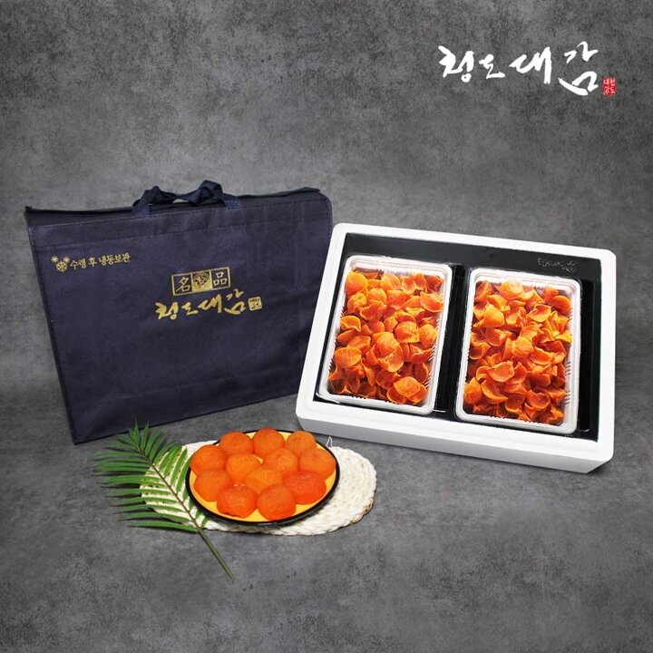 [청도대감] 씨없는 청도 반건시12과 + 감말랭이1kg 선물세트