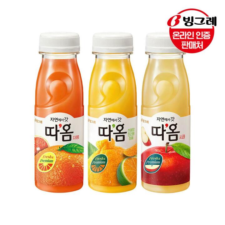 [G]빙그레 따옴 주스 3종 20병 /자몽/사과/천혜향