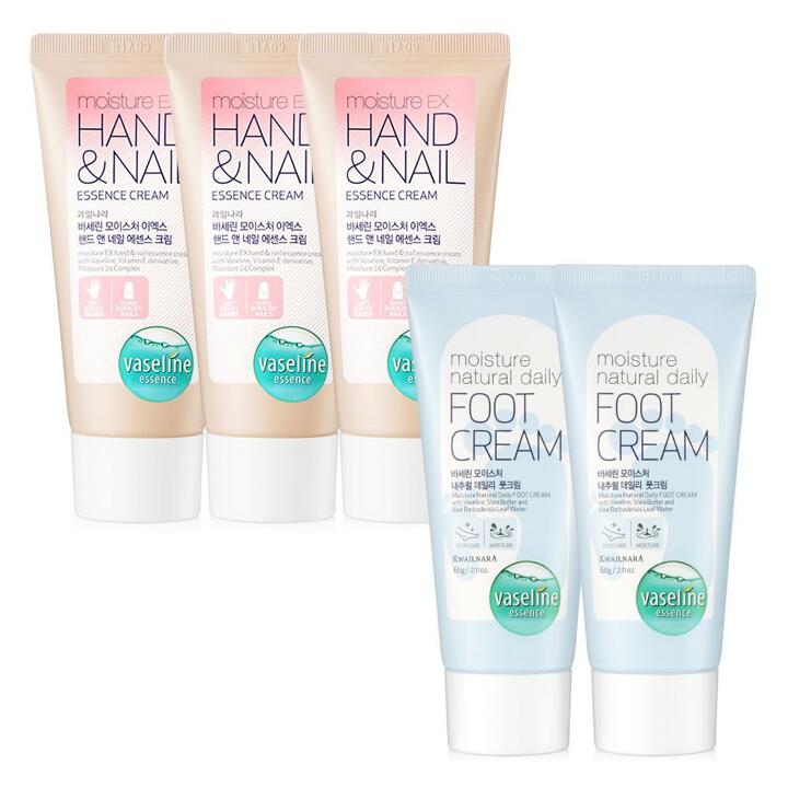 바세린 핸드크림 60ml 3개+풋크림 60ml 2개