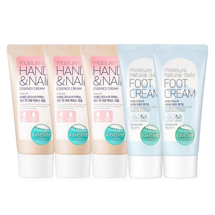 바세린 핸드크림 60ml 3개+풋크림 60ml 2개