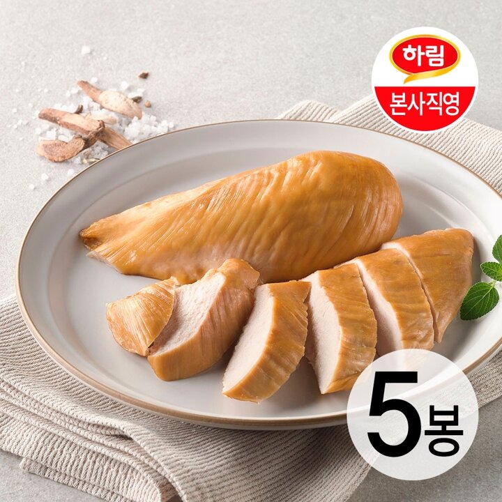 하림이닭 닭가슴살 훈제 100g 5팩