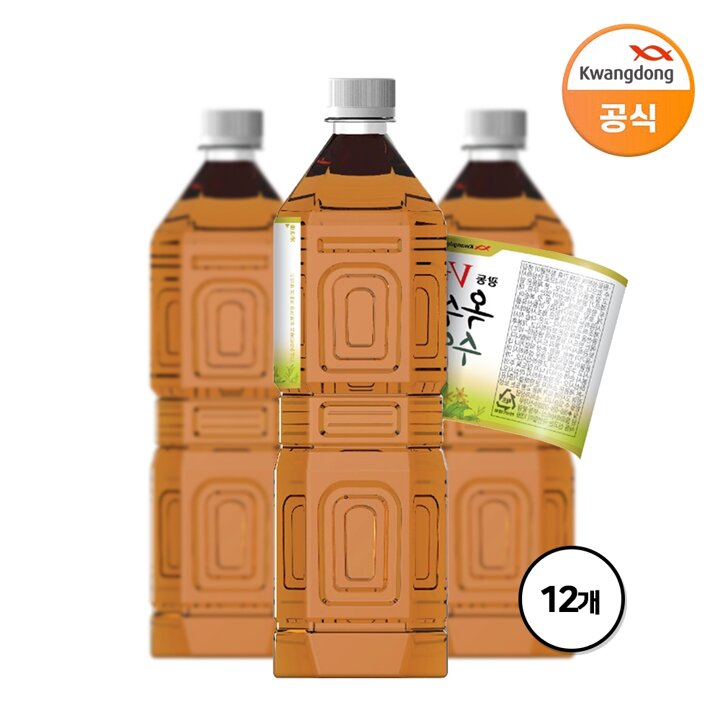 광동 옥수수수염차 무라벨 1.5L X 12병 (무/유라벨 랜덤발송)