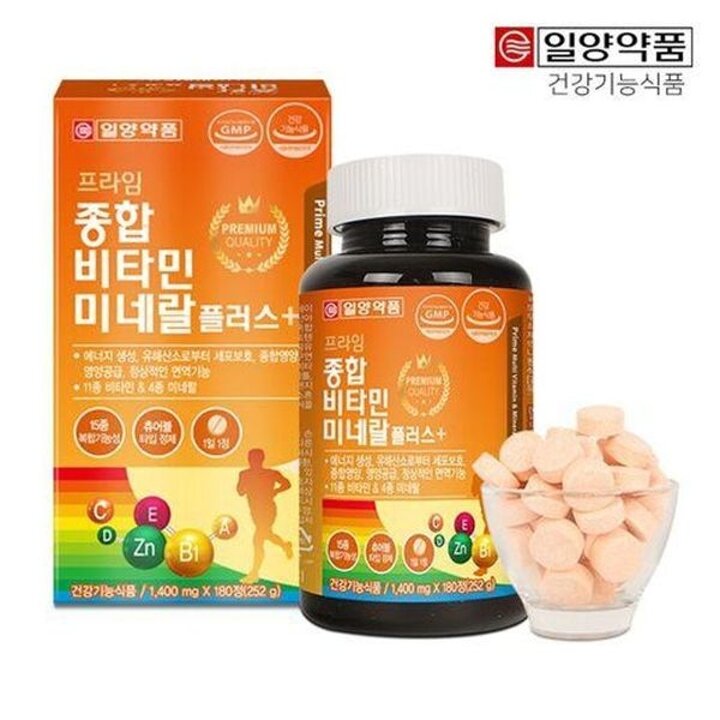 일양약품 프라임 종합비타민미네랄 플러스 1,400mg x 180정 1병 (총 6개월분 대용..[27985459]