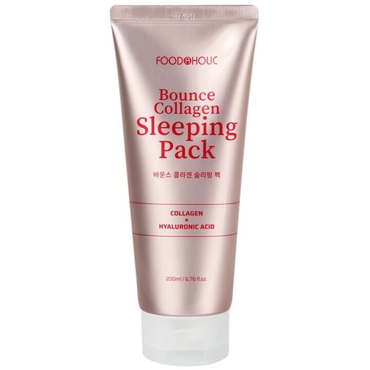 (무료배송)푸드어홀릭 바운스 콜라겐 슬리핑 팩 200ml /수분크림 수면팩 물광