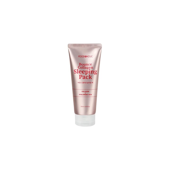 (무료배송)푸드어홀릭 바운스 콜라겐 슬리핑 팩 200ml /수분크림 수면팩 물광