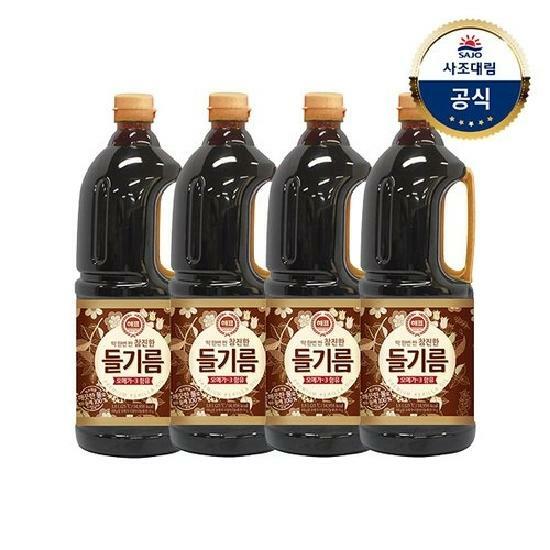 [사조대림] 참진한들기름 1.8L x4개